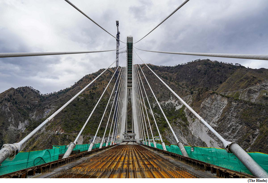 India&rsquo;s first cable-stayed railway bridge nearing completion (GS Paper 3, Infrastructure)